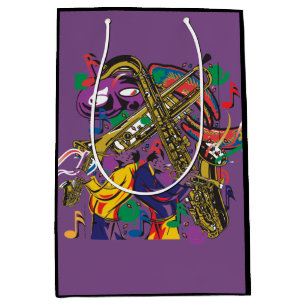 Sac Cadeau Moyen Festival de musique Jazzy New Orleans