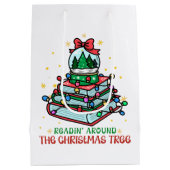 Sac Cadeau Moyen Festive Christmas Book Lover (Dos)