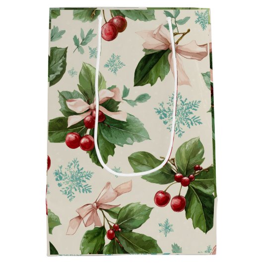 Sac Cadeau Moyen Festive Christmas Pattern Gift Bag (Dos)