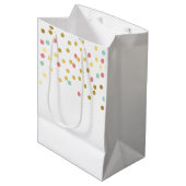 Sac Cadeau Moyen FESTIVE CONFETTI SPOT mignon motif corail menthe d (Devant Angle)