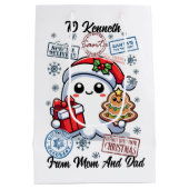 Sac Cadeau Moyen Festive Holiday Sack With Cute Ghost (Dos)