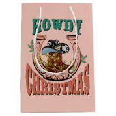 Sac Cadeau Moyen Festive Pays Occidental bottes de Noël (Devant)