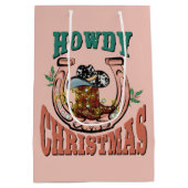 Sac Cadeau Moyen Festive Pays Occidental bottes de Noël (Dos)