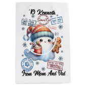 Sac Cadeau Moyen Festive Santa Sack With Fun Stickers (Devant)