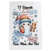 Sac Cadeau Moyen Festive Santa Sack With Fun Stickers (Dos)