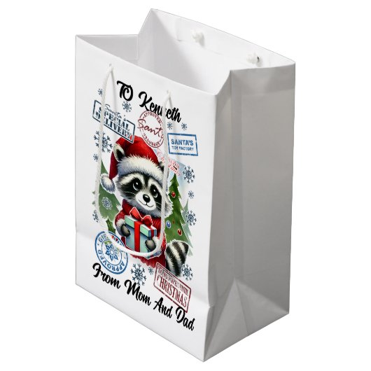 Sac Cadeau Moyen Festive Santa Sack With Holiday (Devant Angle)