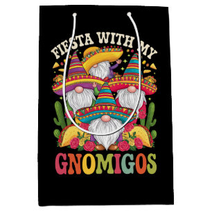 Sac Cadeau Moyen Fête avec mes Gnomigos Gnome Cinco De Mayo