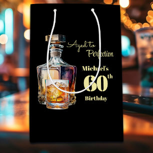 Sac Cadeau Moyen Fêté avec perfection - Whiskey pour les 60 ans d'u
