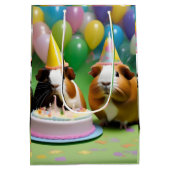 Sac Cadeau Moyen Fête D'Anniversaire Avec Des Chiens De Guinée De L (Dos)