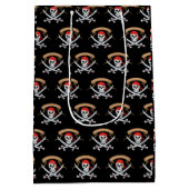 Sac Cadeau Moyen Fête d'anniversaire de Jolly roger pirate (Dos)