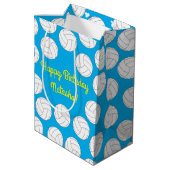 Sac Cadeau Moyen Fête d'anniversaire de volley-ball (Dos Angle)