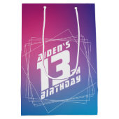 Sac Cadeau Moyen Fête d'anniversaire du garçon cool (Dos)