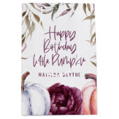 Sac Cadeau Moyen Fête d'anniversaire d'un petit citrouille à l'auto (Devant)