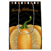 Sac Cadeau Moyen Fête d'anniversaire Halloween Citrouille Étincelle (Dos)