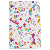 Sac Cadeau Moyen Fête d'anniversaire pour enfants Nom personnalisé (Devant)