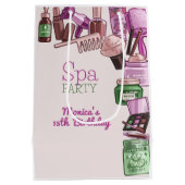 Sac Cadeau Moyen Fête d'anniversaire spa de beauté (Dos)