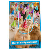 Sac Cadeau Moyen Fête de chats (Dos)