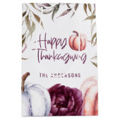 Sac Cadeau Moyen fête de grâces à l'automne citrouille (Devant)