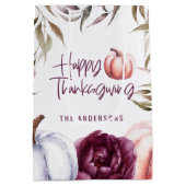 Sac Cadeau Moyen fête de grâces à l'automne citrouille (Dos)