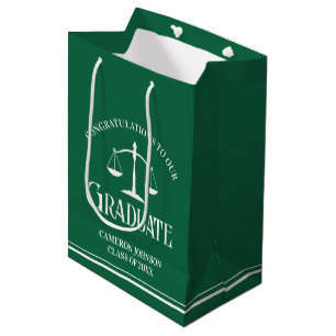 Sac Cadeau Moyen Fête de graduation de l'école de droit blanc perso