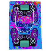 Sac Cadeau Moyen Fête de la fille Gamer Anniversaire Joli Paint Spl (Devant)