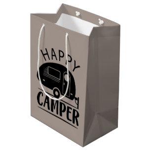Sac Cadeau Moyen fête de l'art du mot 'Happy Camper'