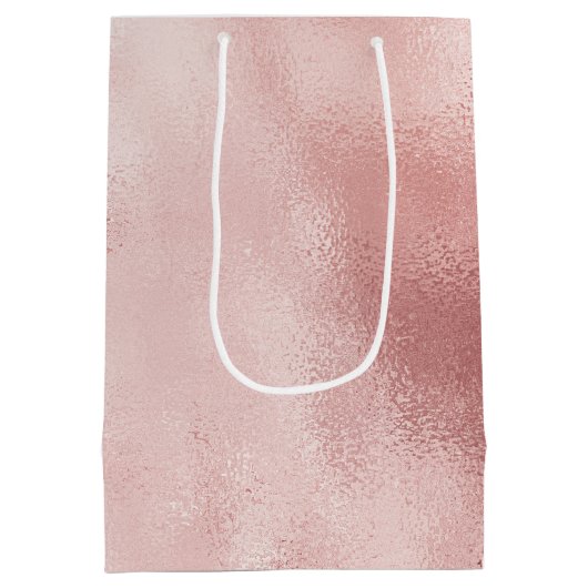 Sac Cadeau Moyen Fête de mariage rose poudré Girly Glam (Dos)