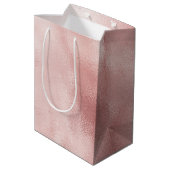 Sac Cadeau Moyen Fête de mariage rose poudré Girly Glam (Dos Angle)