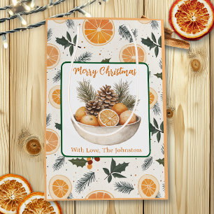 Sac Cadeau Moyen Fête de Noël à la découpe d'orange