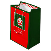 Sac Cadeau Moyen Fête de Noël de Hockey sur gazon (Dos Angle)