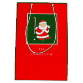 Sac Cadeau Moyen Fête de Noël de Hockey sur gazon (Dos)