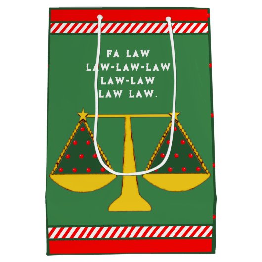 Sac Cadeau Moyen Fête de Noël de l'avocat (Dos)