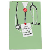 Sac Cadeau Moyen Fête de Noël du docteur (Devant)
