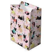 Sac Cadeau Moyen Fête de Pug Birthday (Dos Angle)