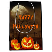 Sac Cadeau Moyen Fête déplaisante d'Halloween du cimetière (Devant)