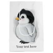 Sac Cadeau Moyen fête des amoureux de pingouins mignons (Dos)