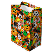 Sac Cadeau Moyen Fête des Candies Éffrayantes d'Halloween (Dos Angle)