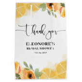Sac Cadeau Moyen Fête des mariées citrons et fleurs (Dos)