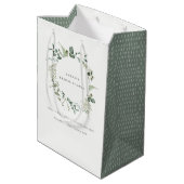 Sac Cadeau Moyen Fête des mariées d'aquarelle de l'Eucalyptus botan (Dos Angle)