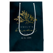 Sac Cadeau Moyen Fête des mariées ÉLÉGANTE D'ALGUES DE MER SOUS-MAR (Dos)