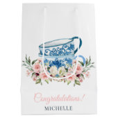 Sac Cadeau Moyen Fête des mariées Tea Party (Dos)