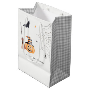 Sac Cadeau Moyen Fête des mariées Web Citrouille d'Halloween