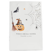 Sac Cadeau Moyen Fête des mariées Web Citrouille d'Halloween (Devant)
