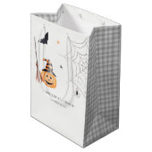 Sac Cadeau Moyen Fête des mariées Web Citrouille d'Halloween (Dos Angle)