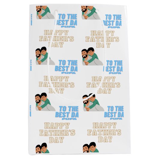 Sac Cadeau Moyen Fête des pères (Devant)