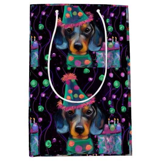 Sac Cadeau Moyen Fête Doxie (Devant)