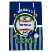 Sac Cadeau Moyen Fête du 00e anniversaire - Baseball - Dark Green (Dos)