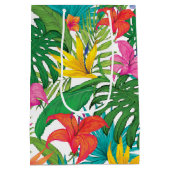 Sac Cadeau Moyen Fête florale tropicale (Dos)