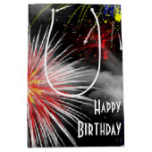 Sac Cadeau Moyen Feu D'Anniversaire Dans Les Nuages (Devant)