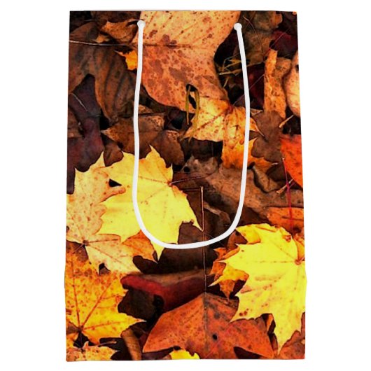 Sac Cadeau Moyen Feuillage d'automne, les couleurs d'automne (Dos)